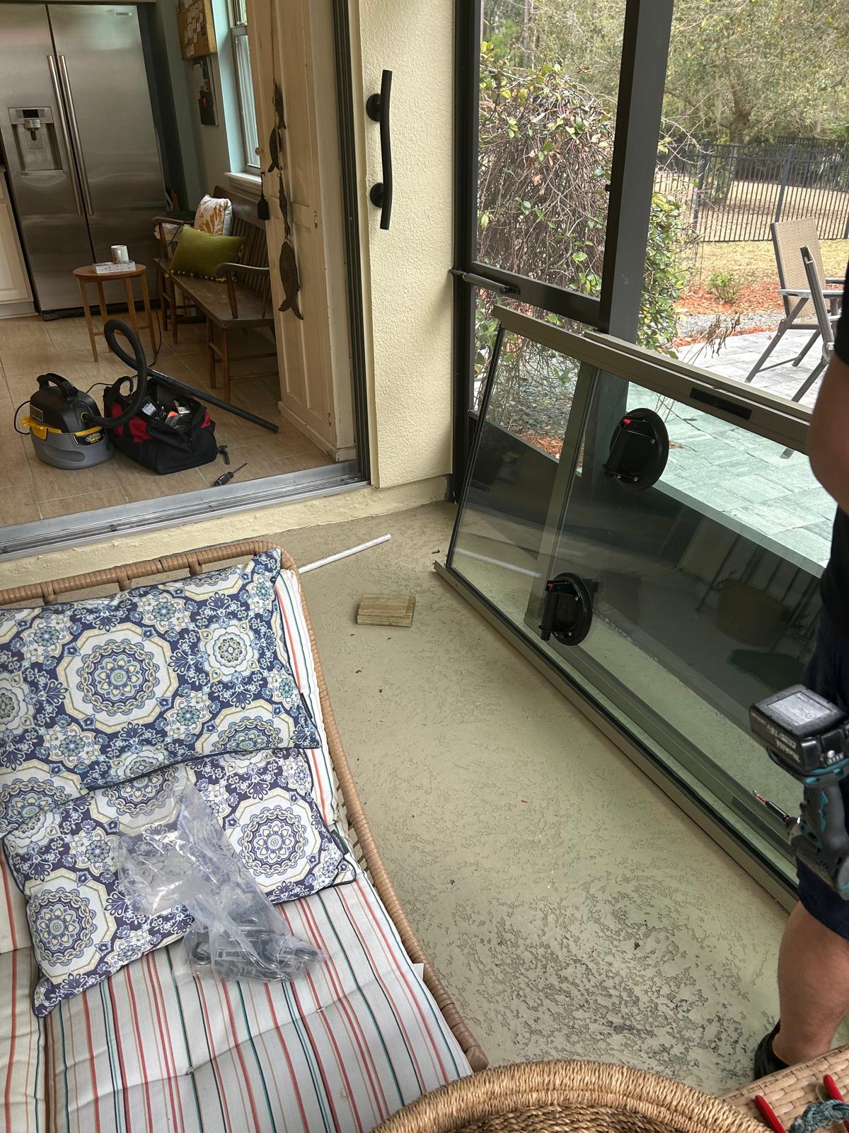 Sliding door repair