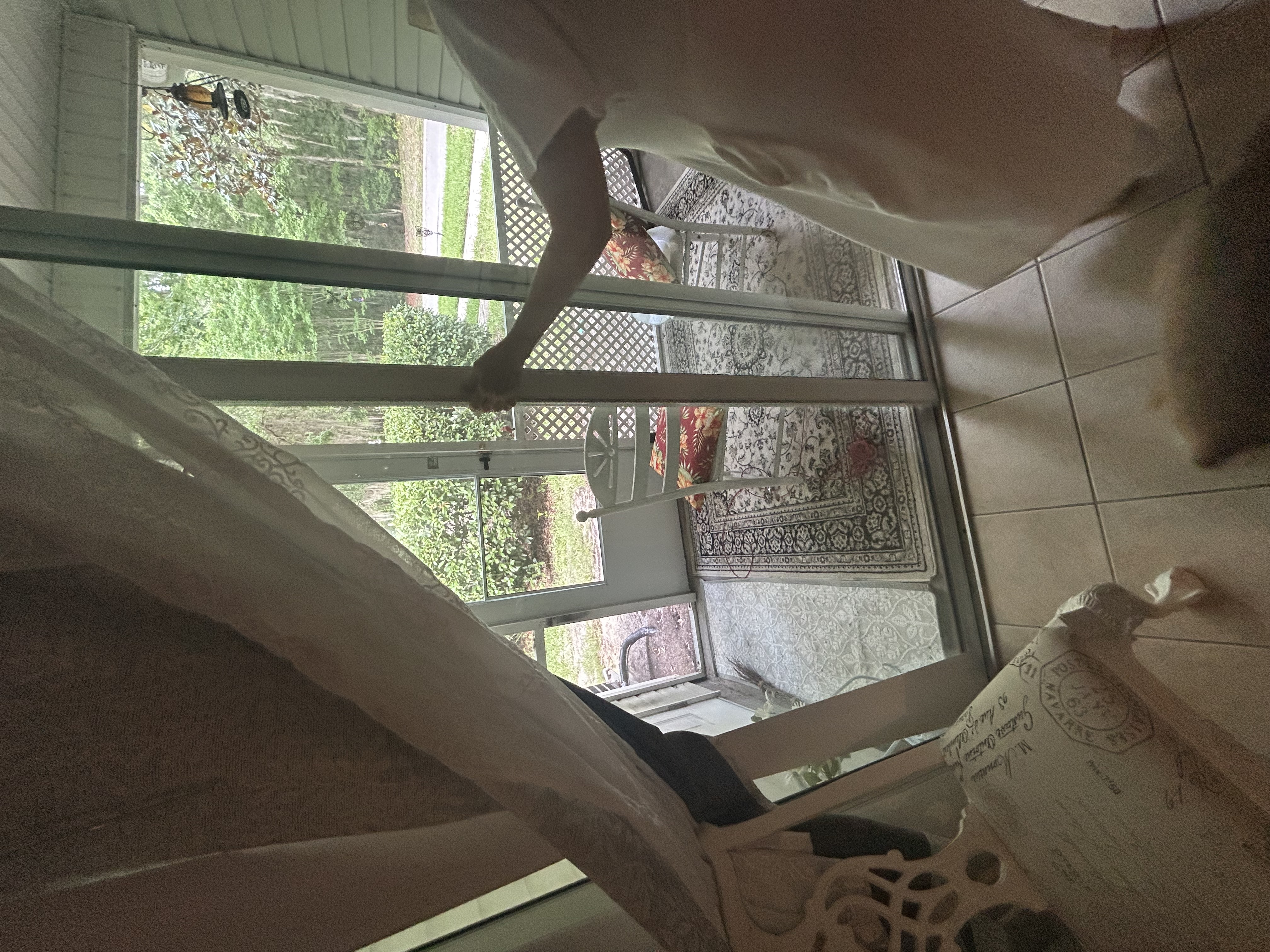 Technician working on sliding door